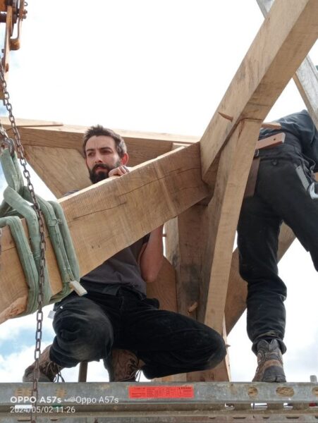 Levage noue châtaignier